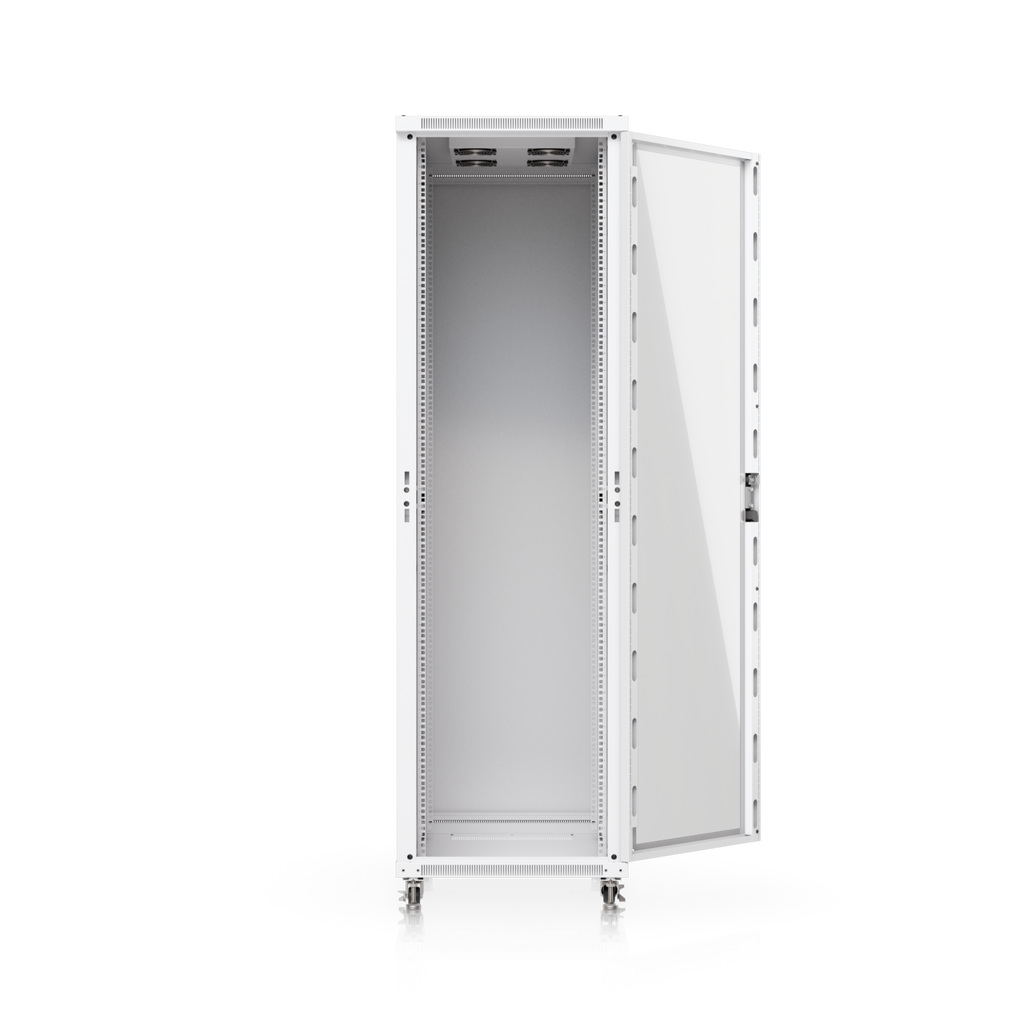 42U Rack Cabinet, 1,000 mm, Glass Door