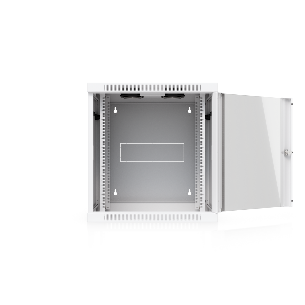 12U Rack Cabinet, Swing, Glass Door