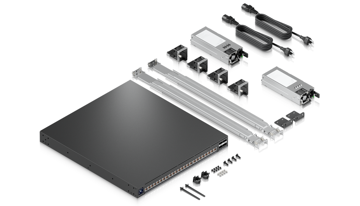 What&rsquo;s in the box — Switch Enterprise Audio/Video XG 24 PoE